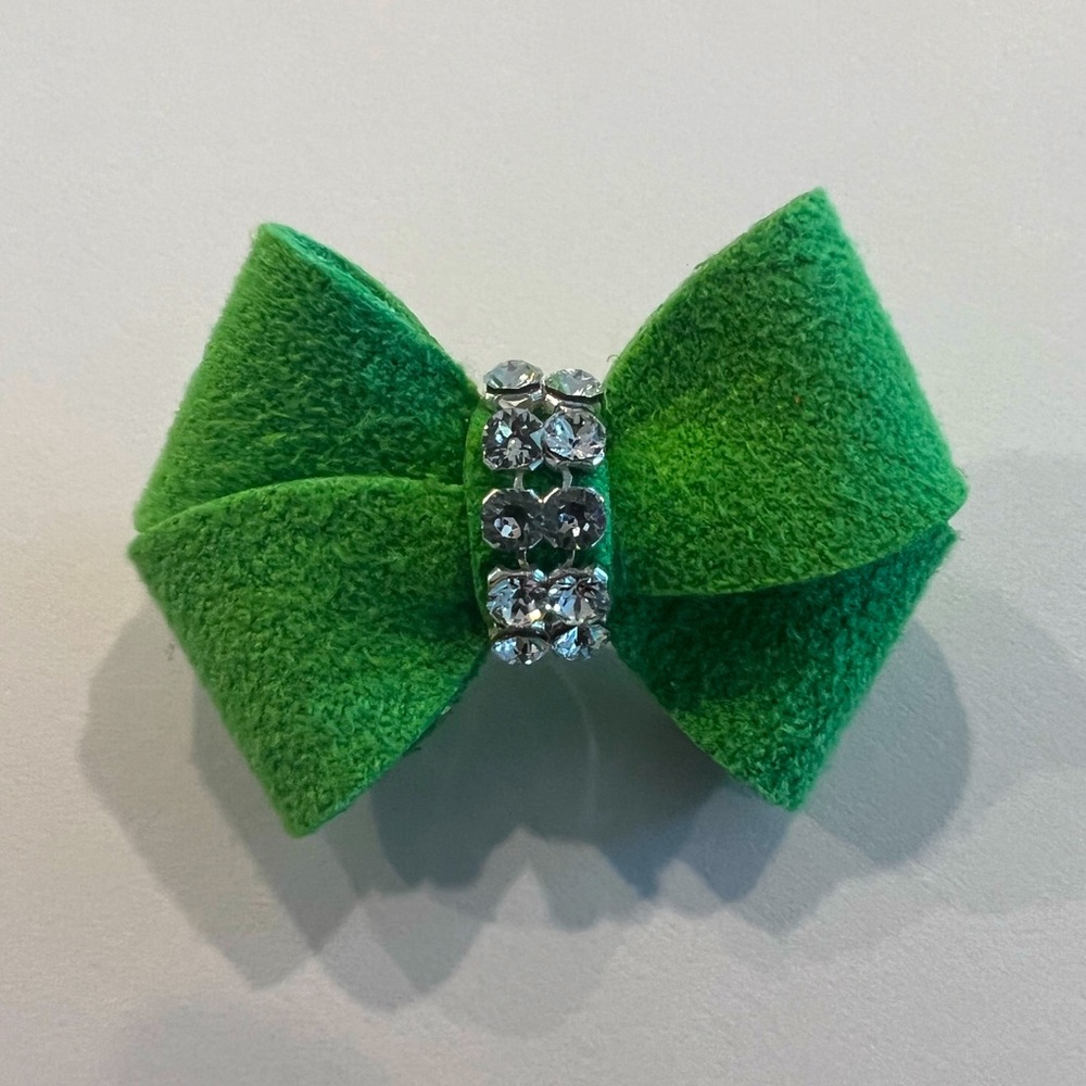 Susan Lanci Nouveau Hair Bow (Kelly Green) (XS)